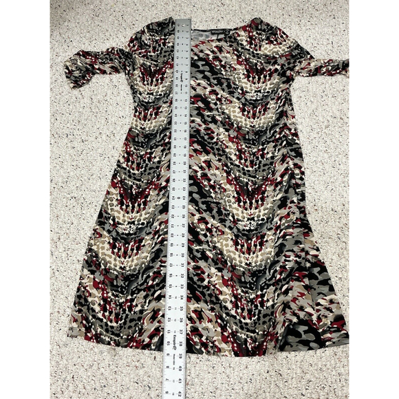 Womans Effortless Style By Citi Knits Multicolor Geometric Midi Dress Medium - Picture 6 of 7